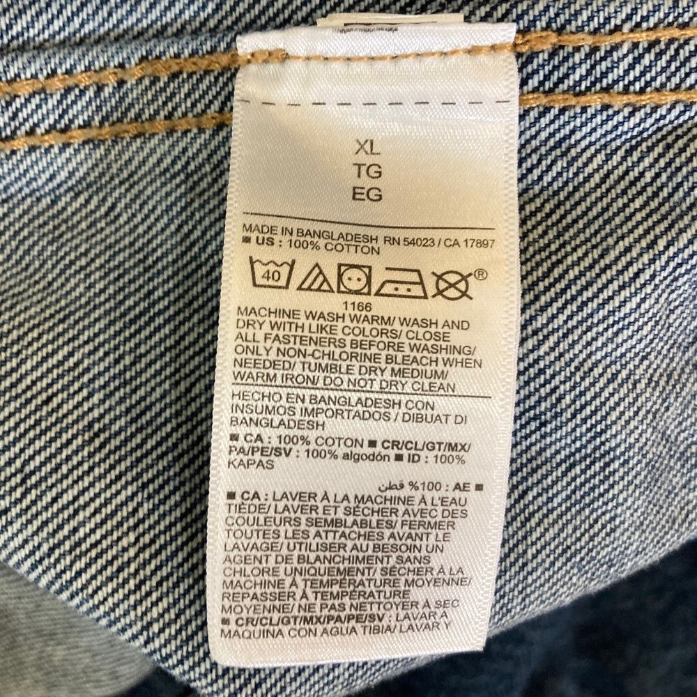 Old Navy Dark Wash Denim Trucker Jacket XL Classic Casual Americana Streetwear - Picture 4 of 5